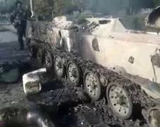 Heftige beelden van opgeblazen tank