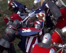 Middeleeuws gevecht tussen Polen en USA