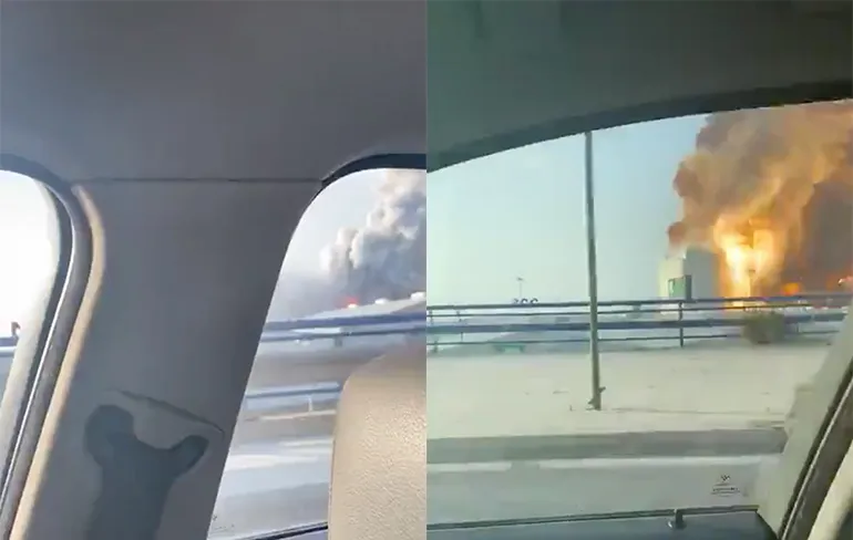 Auto ook kapot door explosie van ruim 2700 ton ammoniumnitraat in Beiroet