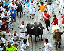 Stierenrennen 2013 Pamplona in beeld