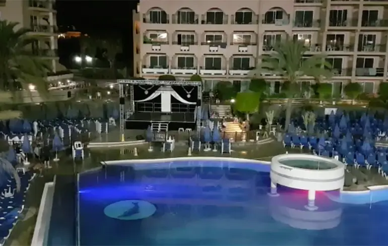 6 uur 's ochtends in hotel Dunas Mirador Maspalomas op Gran Canaria...