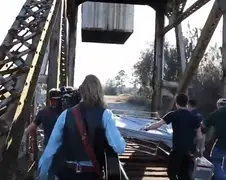 Aankomende trein bestormt filmset Midnight Rider