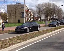 Aankomst Chinese delegatie in Noordwijk ook indrukwekkend