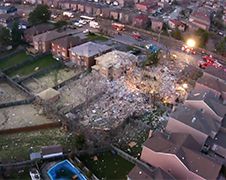 Aftermath beelden drone dodelijke explosie Toronto