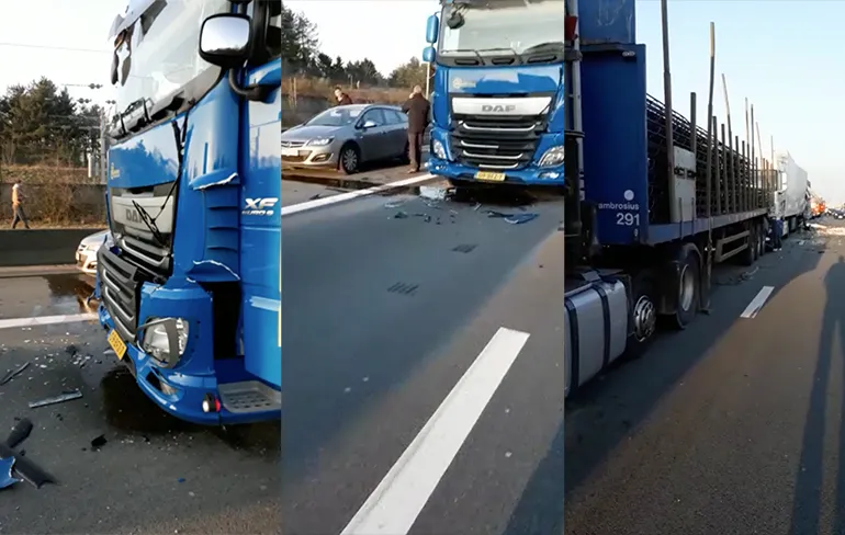 Aftermath fataal ongeluk op Belgische E19