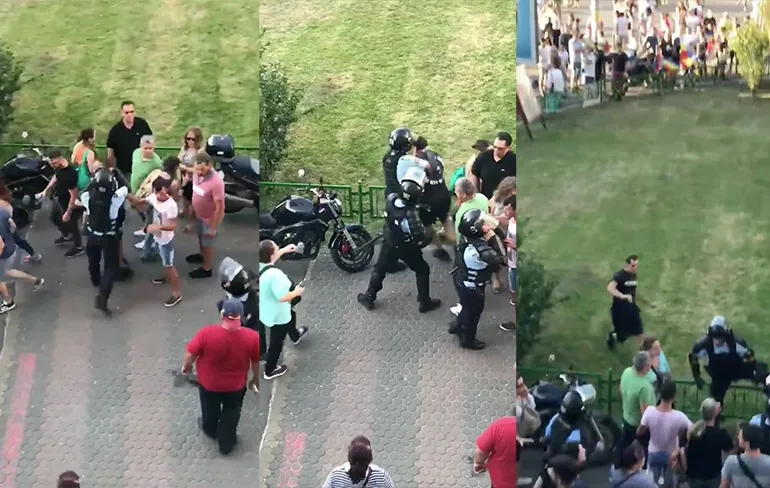 Agent in Roemenië vergeet even achterom te kijken... BAM!