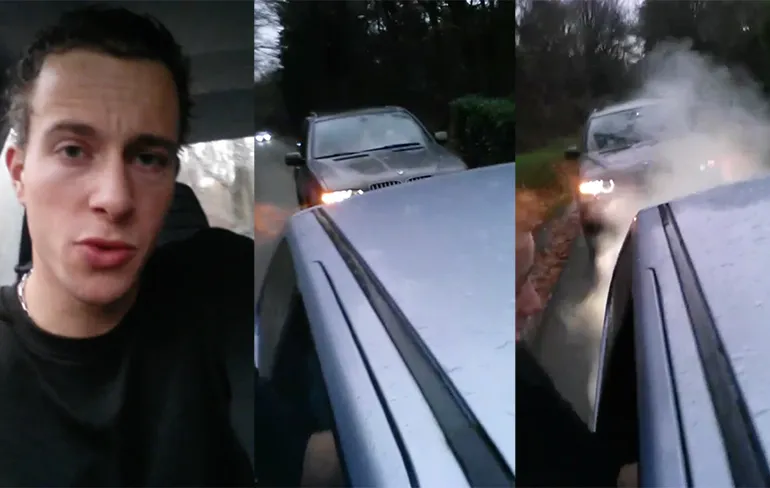 Agressieve plakkende BMW rijder aanpakken doe je zo!
