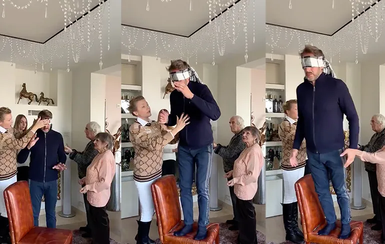 Altijd tijdens trust fall afspreken welke kant je op moet vallen