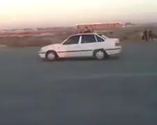Amateur stuntmannen zijn voorlopig klaar met oefenen...