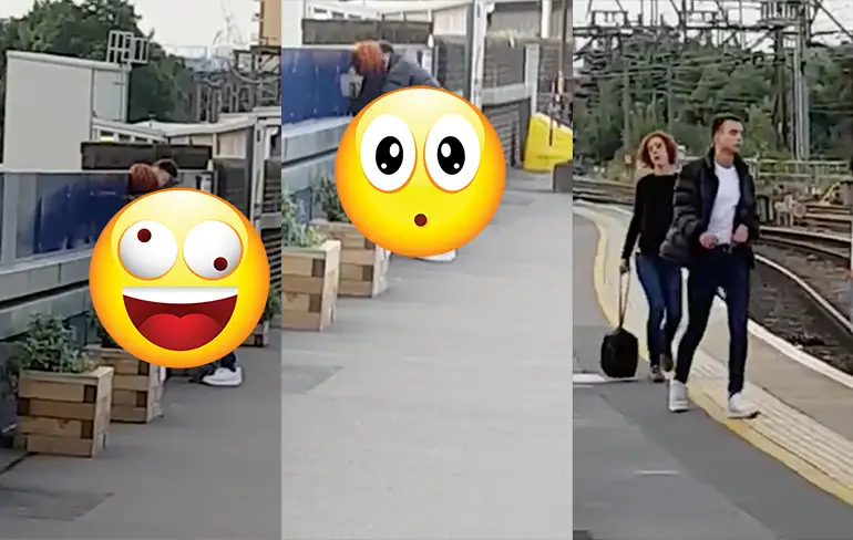 "Anders neem je me toch even als we op de metro moeten wachten?"