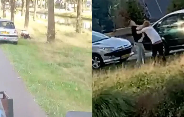 Anders parkeer je toch je auto om in de berm te gaan matten