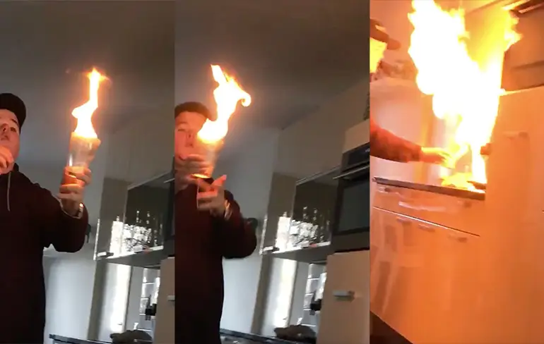 Anders zet je toch je keuken in de fik