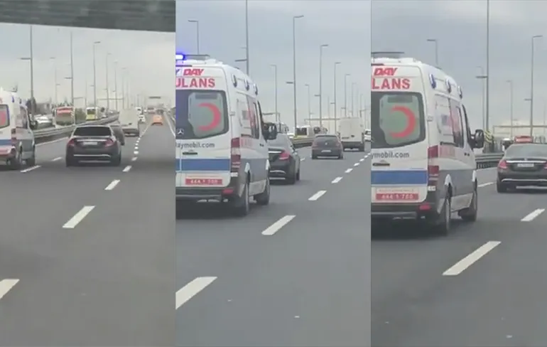 Automobilist in Istanboel zit ambulance flink dwars