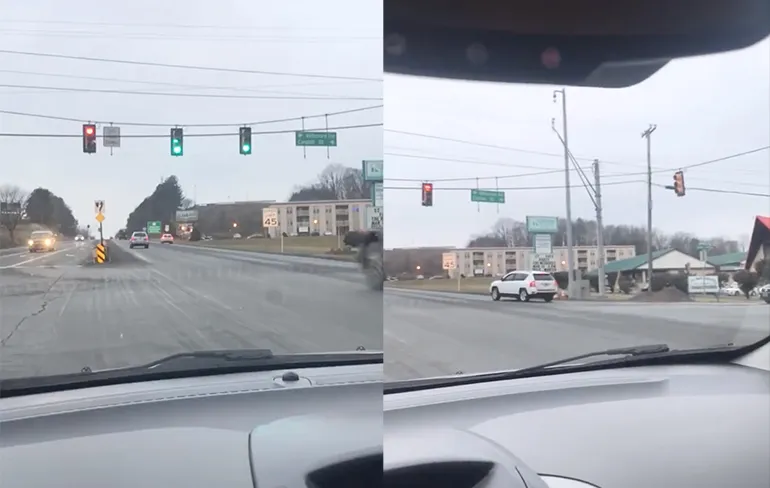 Automobilist realiseert zich dat de tank bijna leeg is