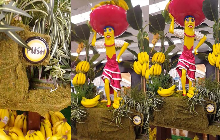 Bananen verkopen in een supermarkt doe je zo!