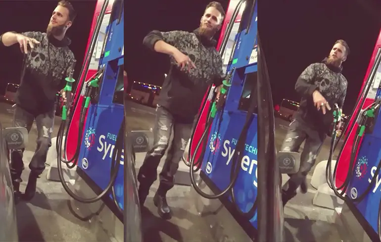 Bart maakt zijn eigen stampfeestje als hij moet tanken