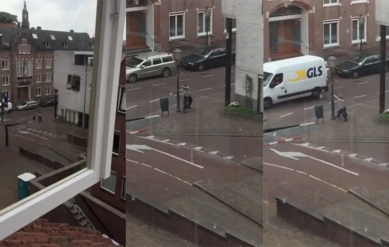 Beelden opgedoken van ruzie in Amersfoort...
