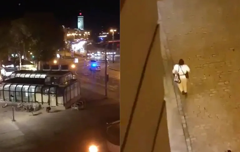 Beelden terroristische aanval bij synagoge aanval in Wenen