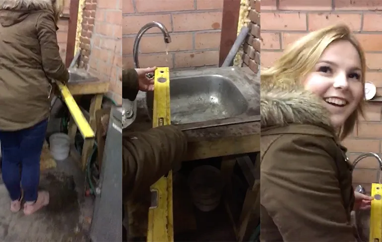 Belgische dame ook druk met Waterpas vullen