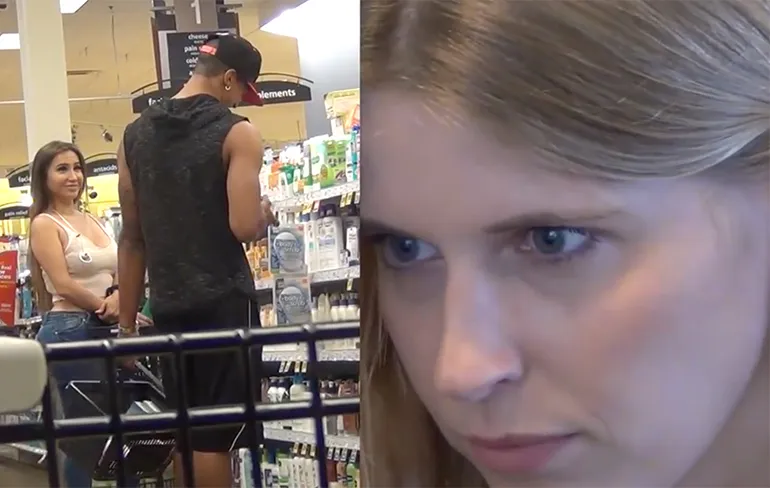 Betrapt: Man gaat voor de bijl voor dame met bolle billen!