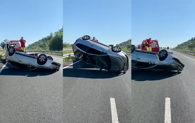 Beunhaas soort van gelanceerd als takelen van auto fout gaat