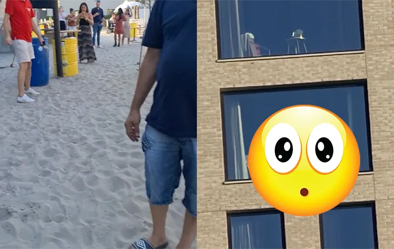 Bezoekers van DOK Amsterdam hebben mooi uitzicht op gebeuren in hotelkamer