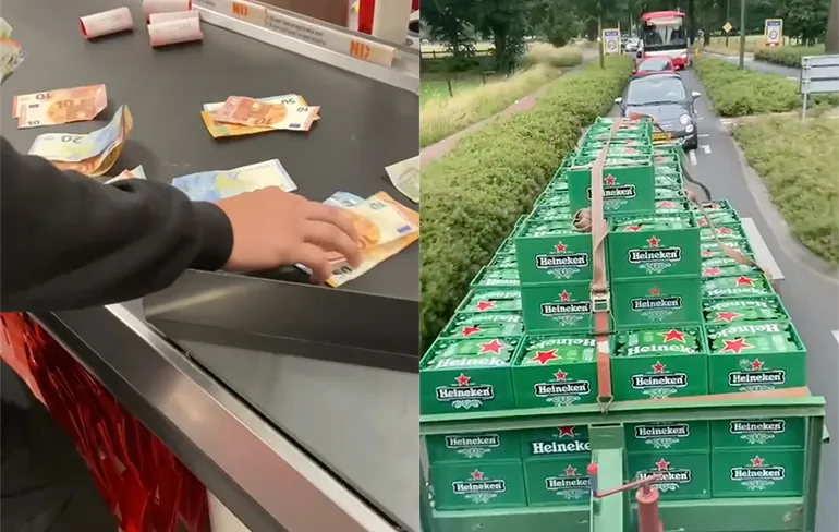 Bier halen met trekker blijft dondersmooi om te zien
