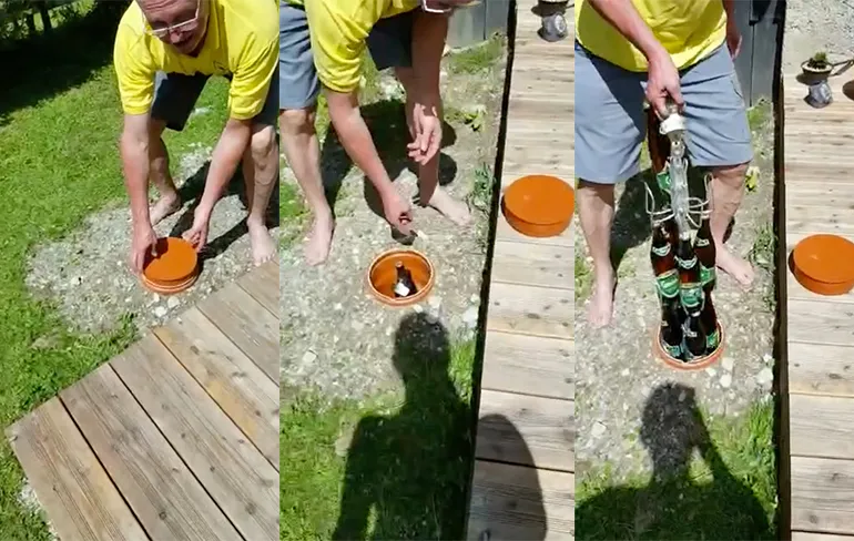 Bierbuis uit Duitsland met handige opener