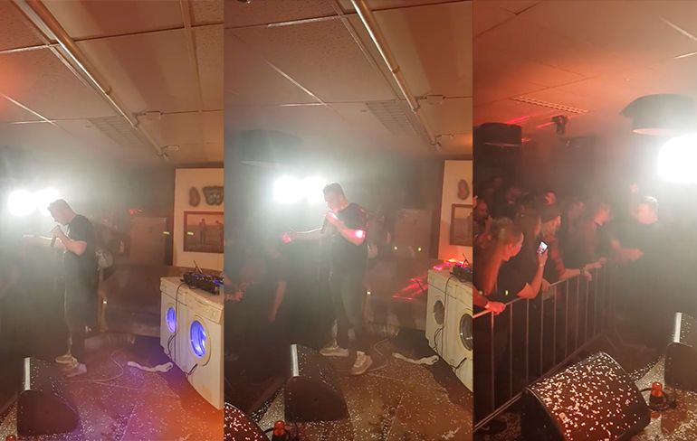 Biergooier krijgt klap van Rapper Sjors tijdens optreden in Musselkanaal