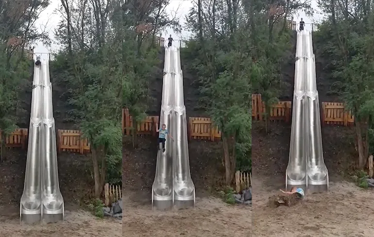 BillyBird Park Hemelrijk sluit glijbaan na video vliegend jongetje