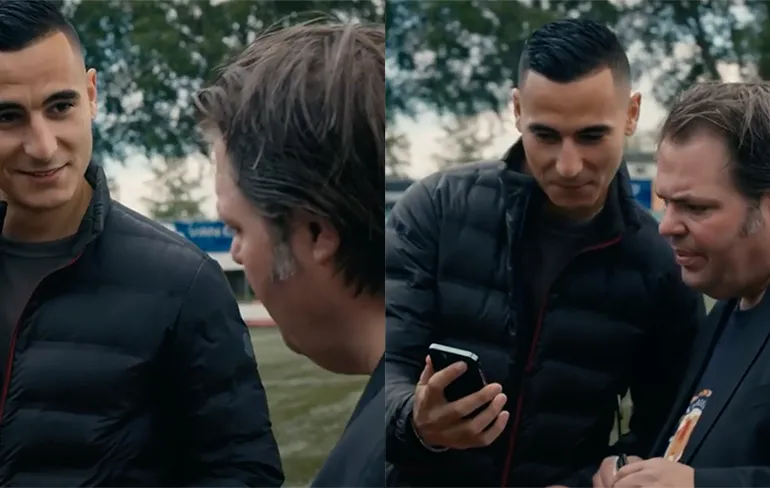 Bondscoach Frank de Boer stuurt een appje naar Anwar el Ghazi