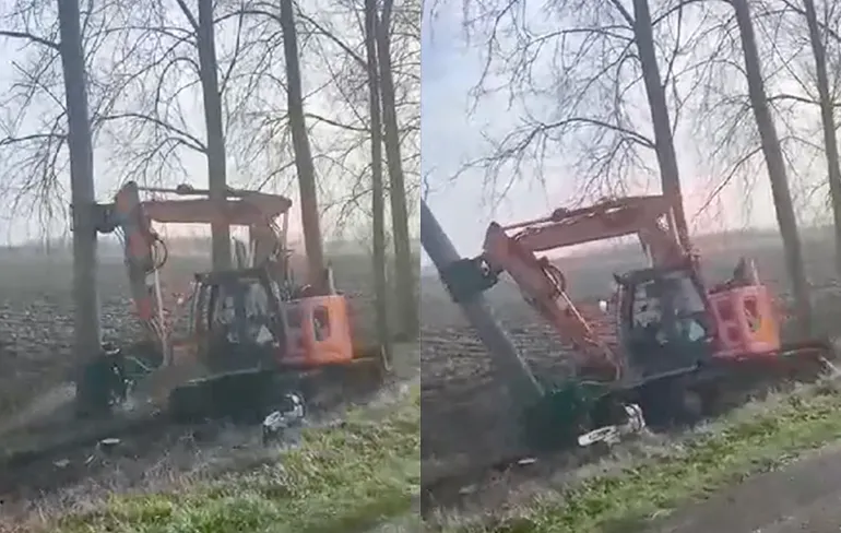 Boompje horizontaal krijgen is dus wel een uitdaging