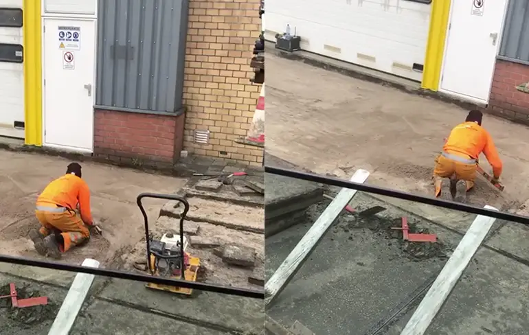 Bouwvakker gaat het weekend in met een feestmust op zijn hoofd