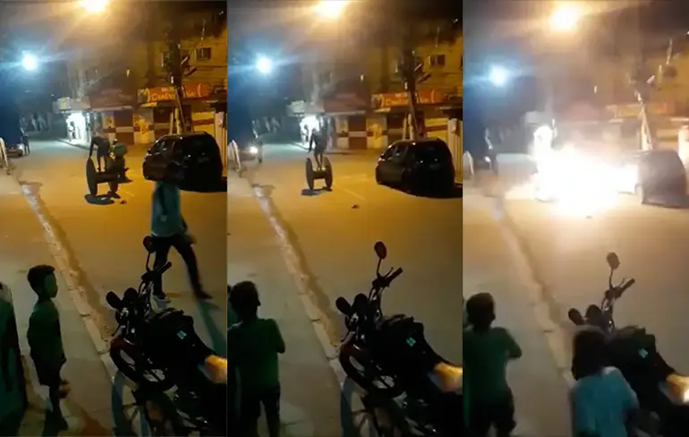 Braziliaan leert les dat je nooit moet stunten met granaat in je achterzak