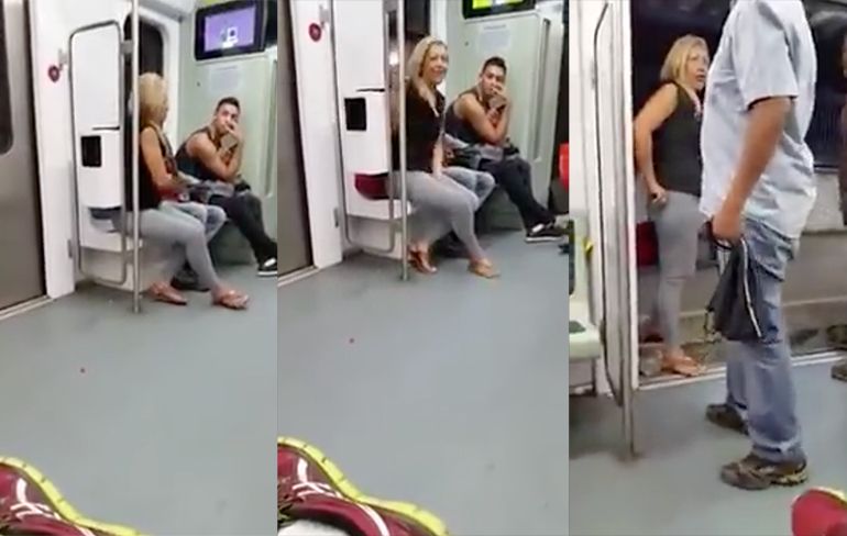 Braziliaanse vrouw heeft hoge nood in de metro. Hoe dan?
