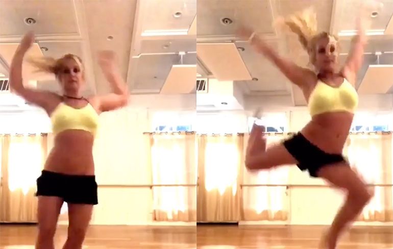 Britney Spears deelt video dat ze dansend haar voet breekt