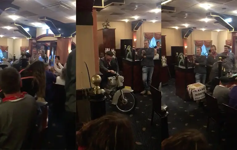 Brommer in Chinees restaurant op Oud-Lunterse Dag