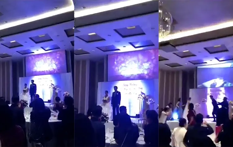 Bruidegom laat video van vreemdgaande bruid zien op trouwerij