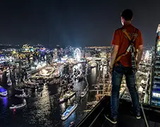 Brute foto's SAIL Amsterdam 2015 vanaf dak Mövenpick Hotel