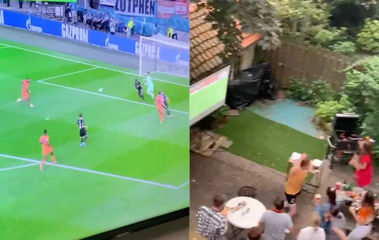 Buren met vertraging in het signaal laten geloven dat er een doelpunt is gevallen