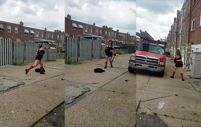 Buurman wil niet met vrouw zijn, dus sloopt ze zijn auto met honkbalknuppel