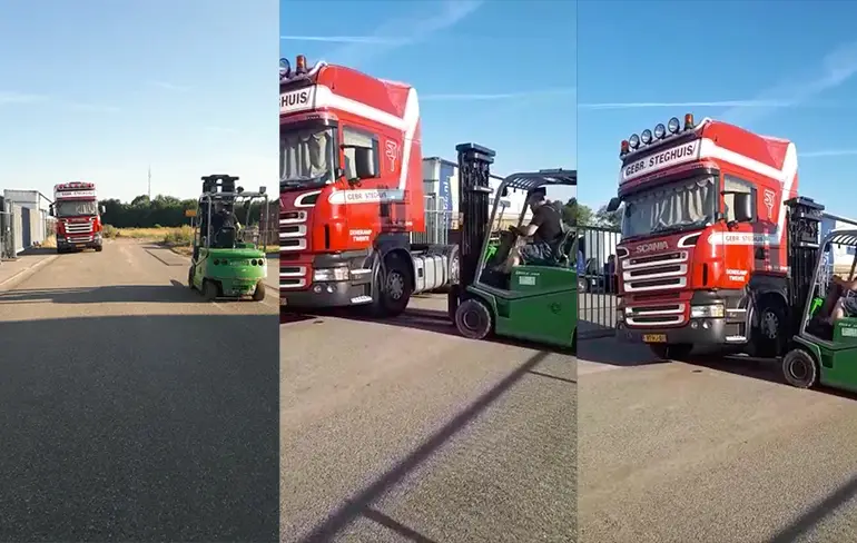 Chauffeurtje wakker maken kan ook zo