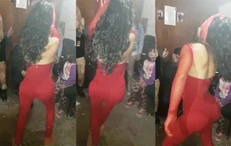 Check dat figuurtje, kijk die billen, zie dat ritmegevoel, wow!