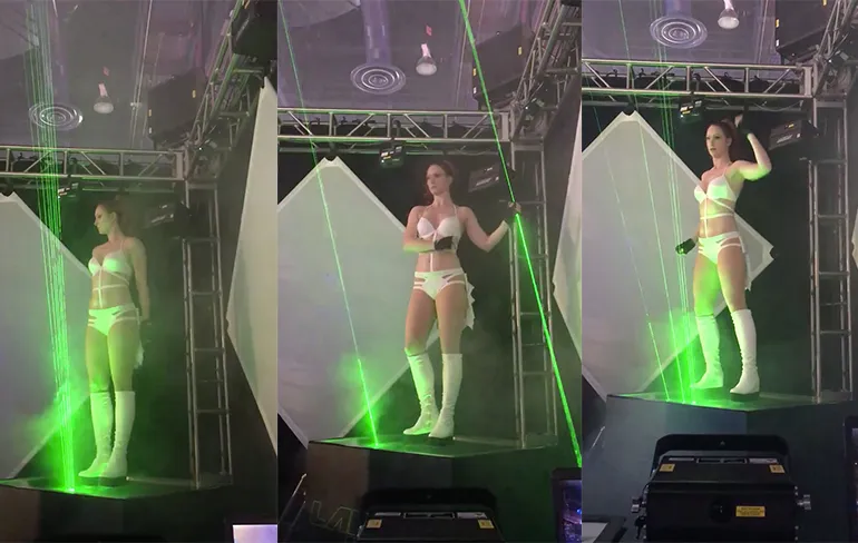 Chick brengt optreden met lasers naar next level