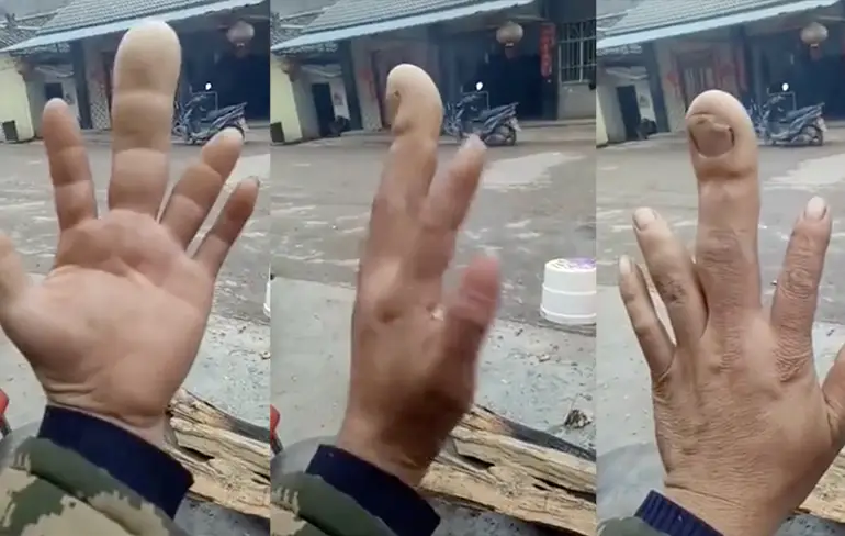 Chinees heeft echt een grote middelvinger
