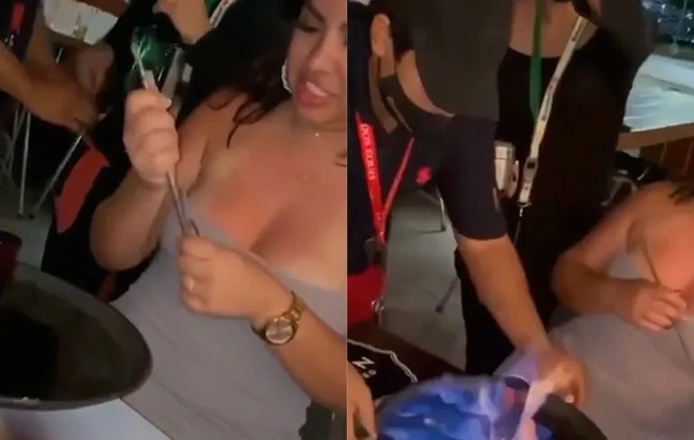 Cocktail om verjaardag te vieren zet veel meer in vuur en vlam