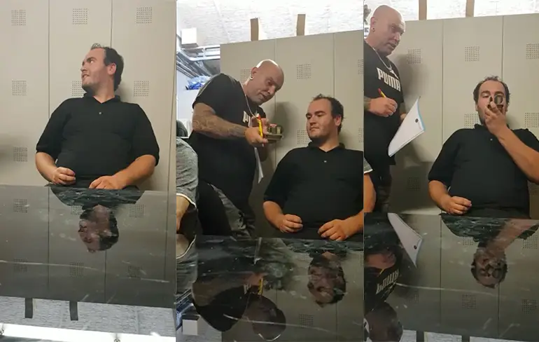 Collega te grazen genomen met blaastest