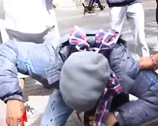 Colombiaanse demonstrant moet even naar het ziekenhuis