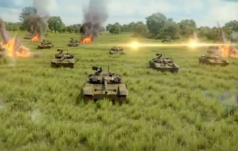 Concept om heel veel tanks uit te schakelen in een oorlog