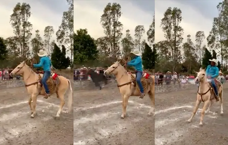 Cowboy zonder handschoenen houdt brandwonden over aan vangen van paard